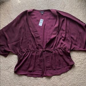 Express Cinched Waist Kimono Blouse